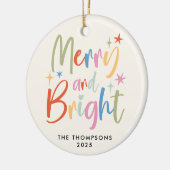 Farbenfrohe Festlichkeit und helles Foto Weihnacht Keramik Ornament (Links)