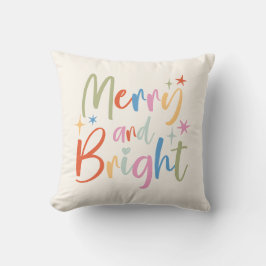 Farbenfrohe Festlichkeit und helles Foto Weihnacht Kissen