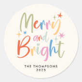 Farbenfrohe Festlichkeit und helles Foto Weihnacht Runder Aufkleber (Vorderseite)