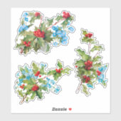 Farbenfrohe Festlichkeit und vergessen Sie Me Nots Aufkleber (Blatt)