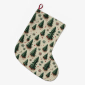 Farbenfrohe Festmuster Großer Weihnachtsstrumpf (Vorderansicht (hängend))