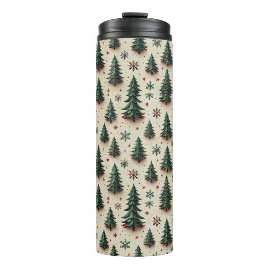 Farbenfrohe Festmuster Thermosbecher (Vorderseite)