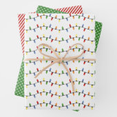 Farbenfrohe Festspiele Party Lichter Art Muster Geschenkpapier Set (Beispiel)