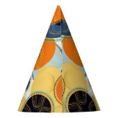 Farbenfrohe Festspiele Retro Abstrakt personalisie Partyhütchen (Rückseite)