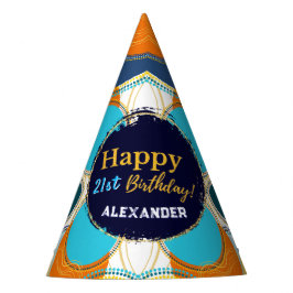 Farbenfrohe Festspiele Retro Abstrakt personalisie Partyhütchen