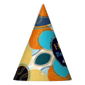 Farbenfrohe Festspiele Retro Abstrakt personalisie Partyhütchen (Links)