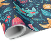 Farbenfrohe Festtagsverpackung Geschenkpapier (Rolleneckpunkt)