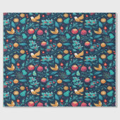 Farbenfrohe Festtagsverpackung Geschenkpapier (Flach)