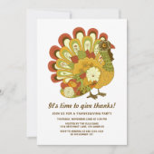 Farbenfrohe Festung Floral Türkei Erntedank Abende Einladung (Vorderseite)