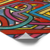 Farbenfrohe fette geometrische Abstrakte Moderne K Poster (Ecke)