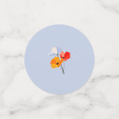 Farbenfrohe, fette Mohnblume Konfetti (Klein Vorderseite)