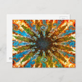 Farbenfrohe Feuer Postkarte (Vorne/Hinten)