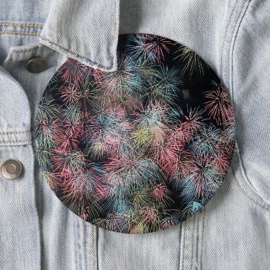 Farbenfrohe Feuerarbeit... Button (Beispiel)