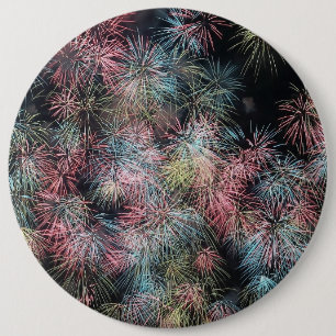 Farbenfrohe Feuerarbeit... Button