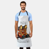 Farbenfrohe Feuerwehrschuhe für Action vorbereitet Schürze (Getragen)