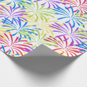 Farbenfrohe Feuerwerke Geschenkpapier (Ecke)