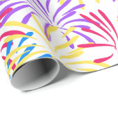 Farbenfrohe Feuerwerke Geschenkpapier (Rolleneckpunkt)