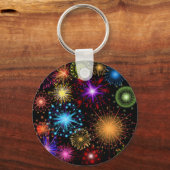 Farbenfrohe Feuerwerke - Neues Jahr Schlüsselanhänger (Vorderseite)