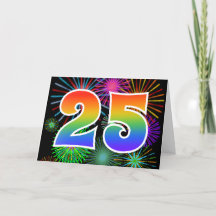 TSVATE Geburtstagskarte Zum 25. Geburtstag – Elegante Glückwunschkarte Mit Passendem Design Für Das Besondere Jubiläum