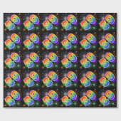 Farbenfrohe Feuerwerke + Regenbogenmuster "39" Eve Geschenkpapier (Flach)