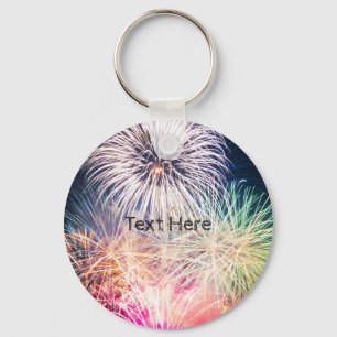 Farbenfrohe Feuerwerke Schlüsselanhänger