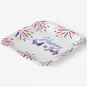 Farbenfrohe Feuerwerkskörper 4. Juli Feier Pappteller (Gewinkelt)