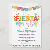 Farbenfrohe Fiesta Babydusche Einladung (Vorderseite)