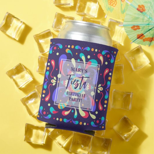 Farbenfrohe Fiesta Blue Dosenkühler (In Situ Sommer)