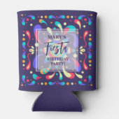 Farbenfrohe Fiesta Blue Dosenkühler (Rückseite)