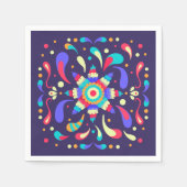 Farbenfrohe Fiesta Blue Serviette (Vorderseite)