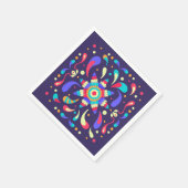 Farbenfrohe Fiesta Blue Serviette (Ecke)