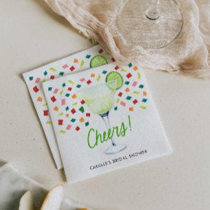 Farbenfrohe Fiesta Brautparty Cheers Serviette