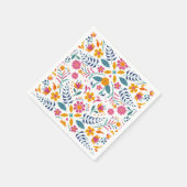 Farbenfrohe Fiesta Floral Baby Dusche Serviette (Ecke)