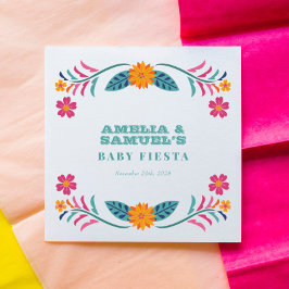 Farbenfrohe Fiesta Floral Baby Dusche Serviette