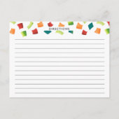 Farbenfrohe Fiesta Mexican Recicard Postkarte (Rückseite)