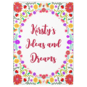 Farbenfrohe Fiesta mexikanische Blumenrahmen Klemmbrett (Rückseite)