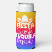 Farbenfrohe Fiesta Party Custom Selters Dosenkühler (Seltzer Rückseite)