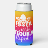 Farbenfrohe Fiesta Party Custom Selters Dosenkühler (Seltzer Vorderseite)