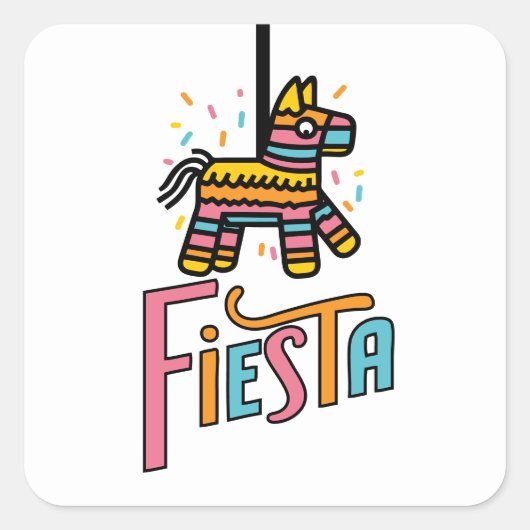 Farbenfrohe Fiesta Piñata Festivals Stickers (Vorderseite)