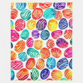 Farbenfrohe Fingerabdruckkunst Fleecedecke (Vorderseite)