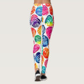 Farbenfrohe Fingerabdruckkunst Leggings (Rückseite)