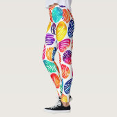 Farbenfrohe Fingerabdruckkunst Leggings (Links)