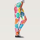 Farbenfrohe Fingerabdruckkunst Leggings (Rechts)