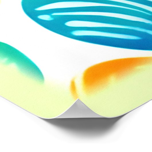 Farbenfrohe Fingerabdruckkunst Poster (Ecke)