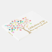 Farbenfrohe Fingerabdruckstruktur mit Herz fügen F Gästebuch (Ecke)