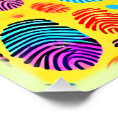 Farbenfrohe Fingerprint-Symphonie Poster (Ecke)