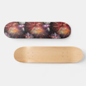 Farbenfrohe Fireworks-Anzeigemuster Skateboard (Horizontal)