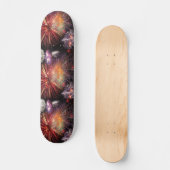 Farbenfrohe Fireworks-Anzeigemuster Skateboard (Vorderseite)