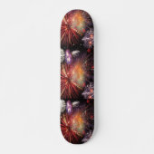 Farbenfrohe Fireworks-Anzeigemuster Skateboard (Vorne)