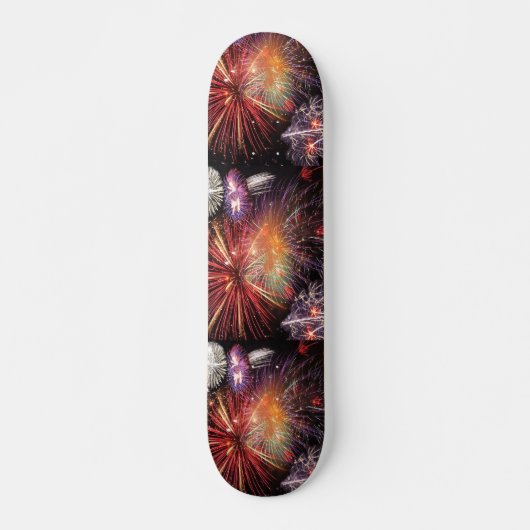 Farbenfrohe Fireworks-Anzeigemuster Skateboard (Vorne)